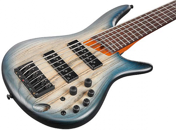 Ibanez SR606E SR Standard 6-String Bass - Cosmic Blue Starburst Flat