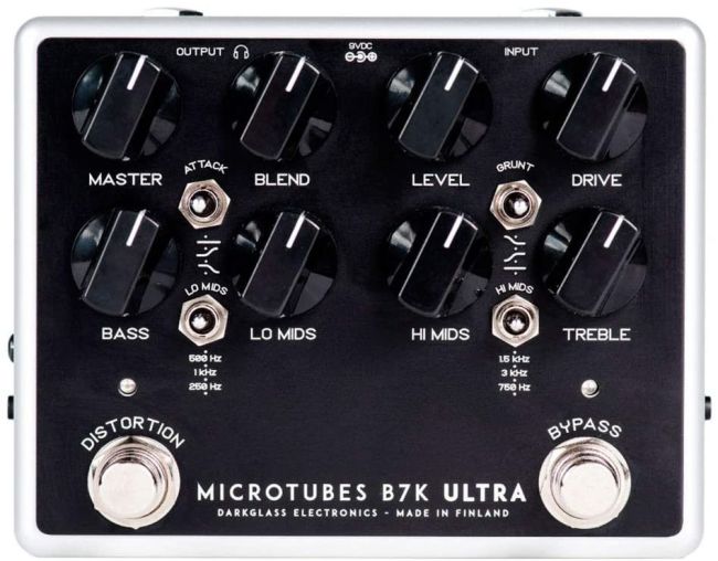 Darkglass Electronics MICROTUBES B7K ULTRA V2 Deluxe Analog Bass pre with  B7K feautes and extra control functions, Speaker Sim and Headphone Pedal