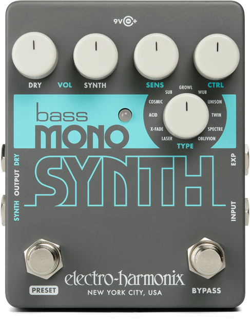 Electro Harmonix BASS MONO SYNTH Bass Monophonic Synthesizer, 9.6DC-200 PSU  included