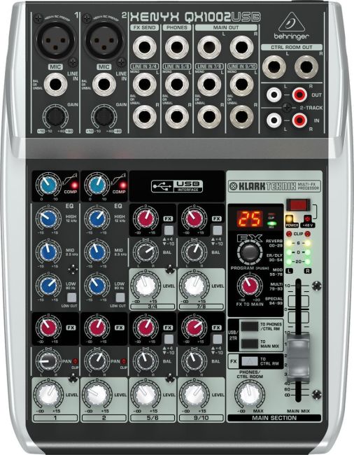 Behringer QX1002USB 10-Channel Mixer | Music Depot | Musique Dépôt