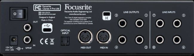 Focusrite Clarett 4Pre USB 18x8 Audio Interface Musique Dépôt