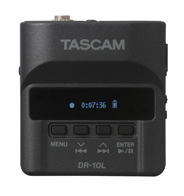 Tascam DR-10L Digital Audio Recorder with Lavalier Mic (BLACK