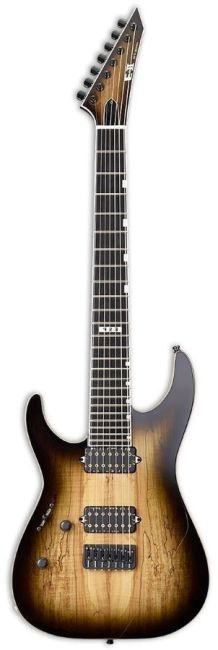 ESP E-II M-II 7 NT Dark Brown Left Handed Electric Guitar 