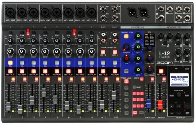 Zoom LiveTrak L12 12-channel Digital Mixer / Recorder