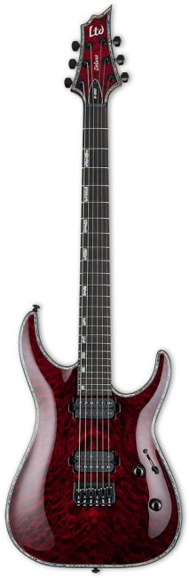 LTD H-1001QM See Thru Black Cherry Duncan Electric Guitar 