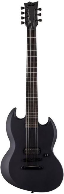 LTD Viper-7 Black Metal - Black Satin Electric Guitar