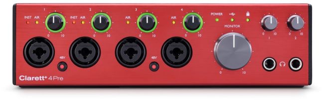 Focusrite Clarett+ 4Pre 18-in/8-out Audio Interface | Musique Dépôt