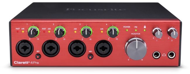 Focusrite Clarett+ 4Pre 18-in/8-out Audio Interface | Musique Dépôt