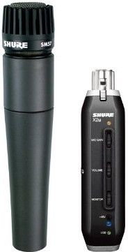 Shure SM57-X2U Cardioid Dynamic Microphone | Musique Dépôt