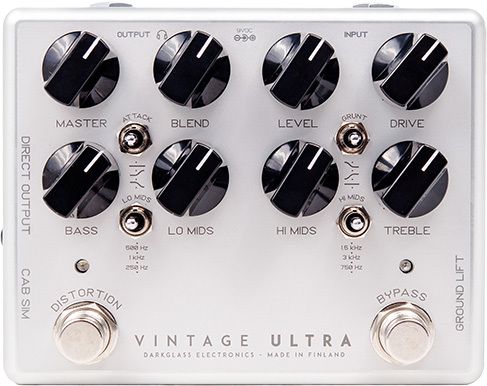 Darkglass Electronics ULTRA V2 Vintage voiced 2 channel  overdrive/compression pedal with Flexible EQ, Speaker Sim and Headphone