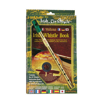 WALTON Ensemble de Tin Whistle irlandaise en D avec CD - Pack 08AWAL-1514