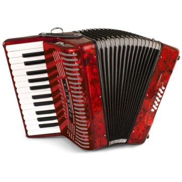 Hohner 1303-RED Hohnica 1303 Piano Accordion - 26 Keys/12 Bass - Red