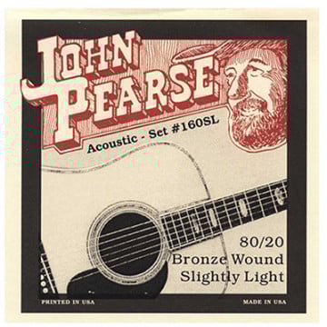 John Pearse JP160 Cordes de Guitare Acoustique Légèrement Légères