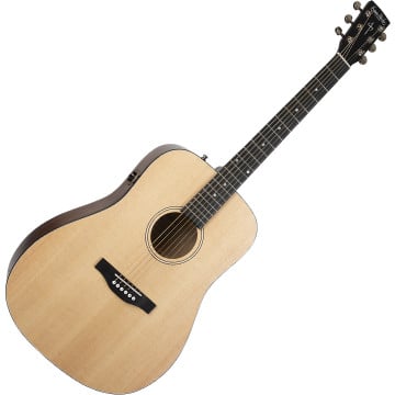 Simon & Patrick Woodland Concert Dreadnought Guitare Acoustique Électrique 6 Cordes RH avec Sac