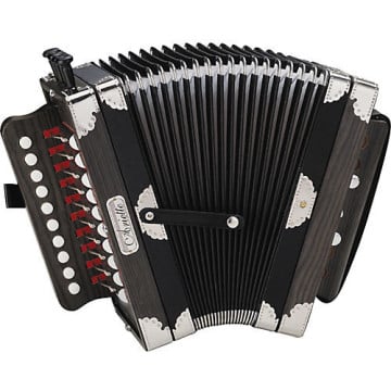 Hohner 3002B Ariette Folk/Cajun Accordion in key of C in Black

