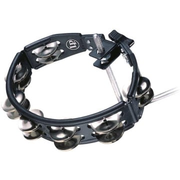 LP PERCUSSION CYCLOPS TAMBOURINE MOUNTABLE STEEL JINGLES - NOIR
