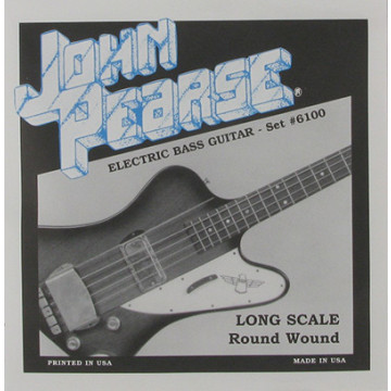 John Pearse JP6100 Medium - Pure Nickel Roundwound Electric Bass Strings