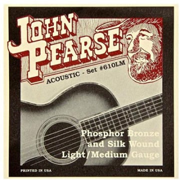 John Pearse JP610LM Light/Medium SILKS Acoustic Guitar Strings