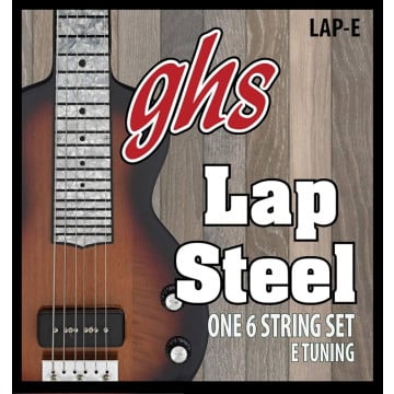 GHS LAP-E Electric Hawaiian Lap Steel - Nickel-Plated Steel, E Tuning Strings, 013-056