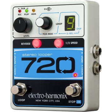 Electro Harmonix 720 STEREO LOOPER avec 10 boucles et 12 minutes d'enregistrement, 9.6DC-200 PSU inclus