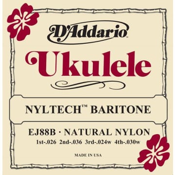 D'Addario EJ88B Nyltech Ukulele Strings, Baritone