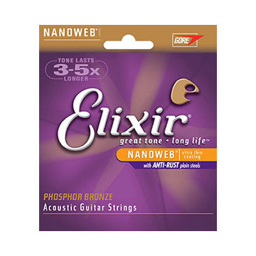 Elixir Phosphor Bronze avec NANOWEB Coating acoustique