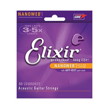 Elixir 80/20 Bronze avec NANOWEB Coating acoustique