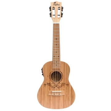 ‌ALOHA UB713E BAMBOO SOLID TOP SIDE&BACK CONCERT UKULELE WITH ACTIVE EQ + TUNER