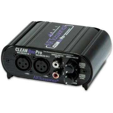 ART CLEANBox Pro - Convertisseur de Niveau Pro/Consommateur à Deux Canaux
