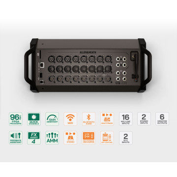 Allen & Heath CQ-20B Ultra-Compact Digital Audio Mixer with Touch Screen