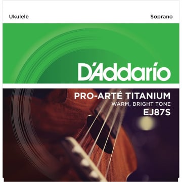 D'Addario EJ87S Titanium Ukulele Strings, Soprano