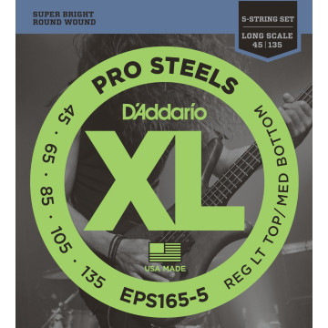 D'Addario EPS165-5  45-135 5 strings pro steels