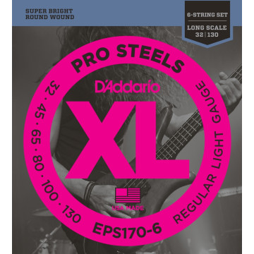 D'Addario EPS170-6 32-130 6 strings pro steels