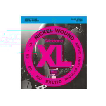 D'addario exl170 cordes guitare basse nickel light 45-100 long scale