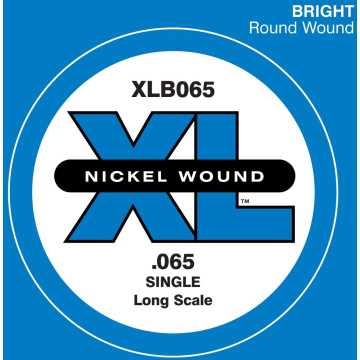 D'Addario XLB065 Nickel Wound Bass Guitar Single String Long Scale .065