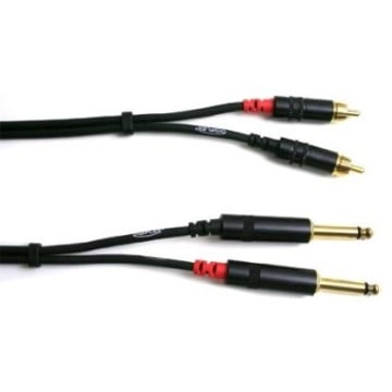 Digiflex HE-2R/2P Dual 1/4 to Dual RCA cable