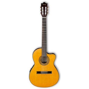 Ibanez GA5TCE Nylon String Cutaway Classical guitar - Amber High Gloss
