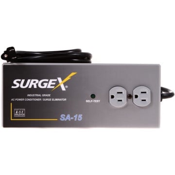 Standalone 15-amp Surge Protector/Power Conditioner with 2 Outlets