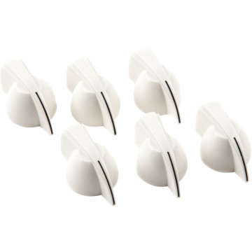 Fender 0073688049 Boutons de contrôle Chicken Head blancs (jeu de 6)