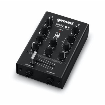 Gemini MM1BT Table de Mixage DJ Analogique Professionnelle à 2 Canaux avec Entrée Bluetooth