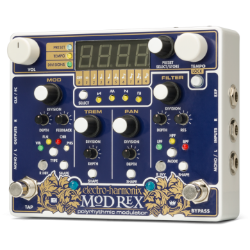 Electro Harmonix MOD REX Modulateur Polyrhythmique, 9.6DC-200 PSU inclus