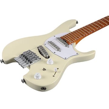 Ibanez ICHI10VWM Guitare Électrique Sans Tête 5 Positions Modèle Signature Ichika Nito Vintage White Matte
