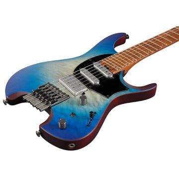 Ibanez QX54QMBSM Guitare Électrique Sans Tête Blue Sphere Burst Matte 5 Way Switch