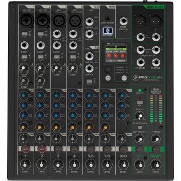 MACKIE MAC-PROFX10V3+ 10-Channel Analog Mixer with Enhanced FX, USB Recording Modes, and Bluetooth