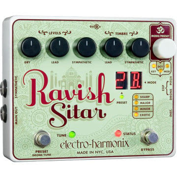 Electro Harmonix RAVISH SITAR Émulateur de Sitar 9.6DC-200 PSU inclus