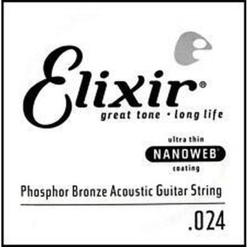 Corde de guitare acoustique Elixir 14124 — Bronze phosphoreux Nanoweb .024
