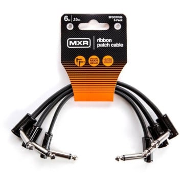 Dunlop MXR 3PDCPR06 — Câbles Ruban Patch 6 po (paquet de 3)