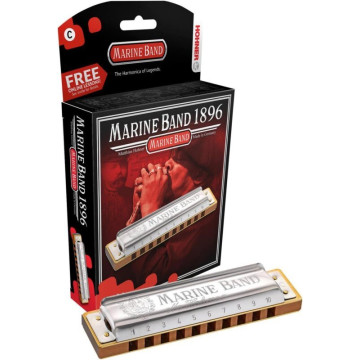 Hohner MBAND-BB Marine Band 1896 Classic Harmonica in Bb Key