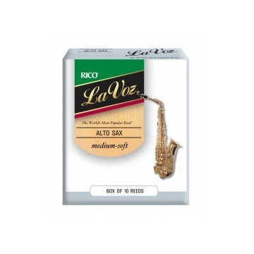 Rico RJC10MS anche de saxophone alto, Strength Medium-Soft, 10-pack