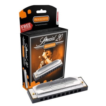 Hohner SPC20-A Special 20 Harmonica in A Key Diatonic with Plastic Comb and Brass Reeds